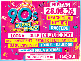 Bild: 90s Super Show - NETHEN BEACH - VIP Upgrade