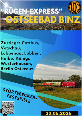 Bild: "Rügen-Express" - Ostseebad Binz - Störtebeker-Festspiele