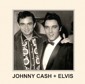 Bild: Johnny Cash und Elvis Presley - mit Roy LeBlanc und Oliver Steinhoff