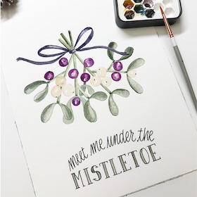 Bild: Handlettering-Workshop - Kreative Weihnachtsgrüße gestalten