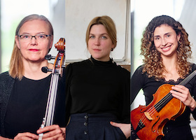 Bild: Im Handgelenk ein Vogel - Lesekonzert mit Frieda Paris und dem Ensemble Recherche in der Reihe „Kompass: 8 Visionen“