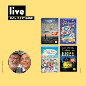 Bild: SIGNIERSTUNDE: Klaus-Peter Wolf und Bettina Göschl