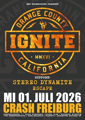 Bild: IGNITE - Support: STEREO DYNAMITE (Freiburg) + ESCAPE (F-Colmar)