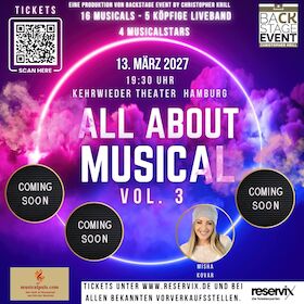 Bild: All About Musical VOL. 3 - mit Misha Kovar; weitere Darsteller werden wöchentlich bekannt gegeben!