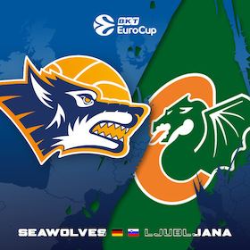 Bild: Rostock Seawolves vs. Cedevita Olimpija Ljubljana