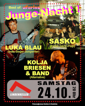 Bild: Junge Nacht - mit „Luka Blau“, „Sasko“, und „Kolja Briesen“