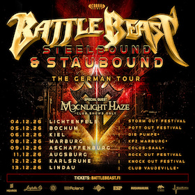 Bild: Battle Beast + Moonlight Haze - Steelbound & Staubound – The German Tour 2026