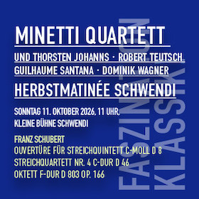 Bild: Minetti Quartett - FRANZ SCHUBERT OUVERTÜRE FÜR STREICHQUINTETT C-MOLL D 8 | STREICHQUARTETT NR. 4 C-DUR D 46 | OKTETT F-DUR D 803 OP. 166