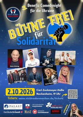 Bild: Bühne frei für Solidarität - 3. Benefiz Comedynight für die Ukraine