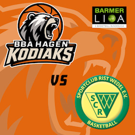 Bild: BBA Kodiaks Hagen - SC Rist Wedel