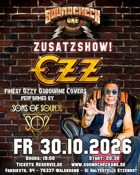 Bild: Zusatzshow: OZZ  – Ozzy Osbourne tribute by SONS OF SOUNDS