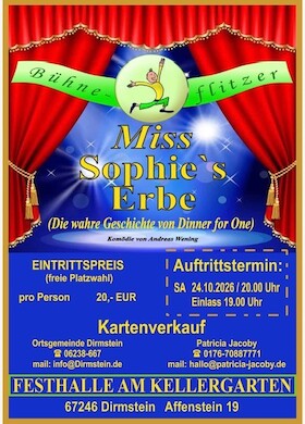 Bild: Miss Sophie´s Erbe - Die wahre Geschichte von Dinner for One - Komödie von Andreas Wening