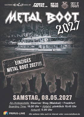 Bild: Das MetalBoot - Deine MetalParty auf dem Main! - MetalBoot 2027