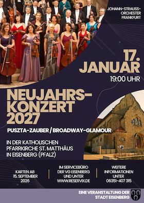 Bild: Neujahrskonzert mit dem Johann-Strauß-Orchester Frankfurt - Neujahrskonzert 2027 mit dem Johann-Strauß-Orchester Frankfurt