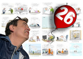 Bild: Satirischer Jahresrückblick mit Cartoons und Karikaturen von Mario Lars