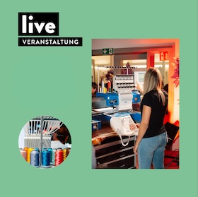 Bild: VERANSTALTUNG: Lange Shoppingnacht - Stickaktion - Hugendubelbeutel besticken