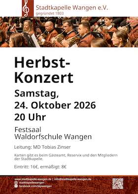 Bild: Herbstkonzert der Stadtkapelle Wangen