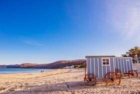 Bild: Strandsauna am Binzer Strand - Saunieren an der Ostsee