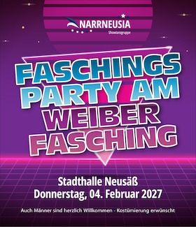 Bild: NARRNEUSIA Faschingsparty am Weiberfasching