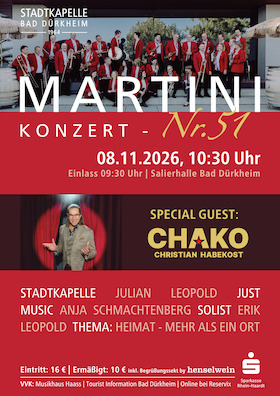 Bild: Martinikonzert Nr. 51 - Special Guest: Chako Habekost