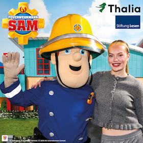 Bild: Feuerwehrmann Sam kommt zu Thalia  Frankfurt – gemeinsam mit Cheyenne Ochsenknecht