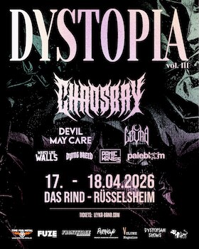 Bild: Dystopia Vol. III – LEYKA, Devil May Care (Würzburg), Panicwaves (Rhein-Main), Palebloom (Köln)
