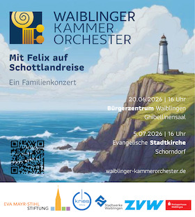 Bild: Familienkonzert Waiblinger Kammerorchester - Mit Felix auf Schottlandreise