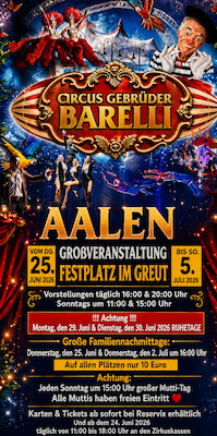 Bild: Circus Gebrüder Barelli Aalen 2026