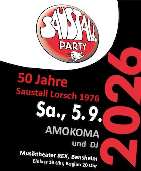 Bild: Saustall Party mit Amokoma und DJ - 50 Jahre Saustall Lorsch 1976