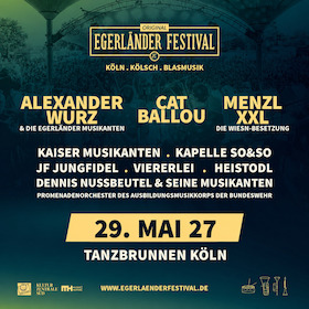 Bild: Original Egerländer Festival 2027 - Deutschlands größtes Blasmusik-Festival am Rhein
