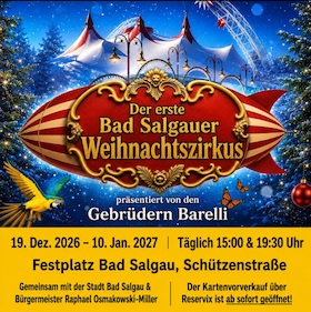 Bild: Erster Bad Saulgauer Weihnachtszirkus 2026/27 - Gala-Premiere