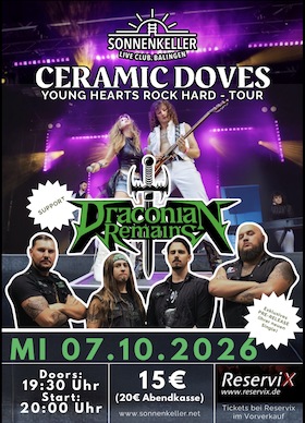 Bild: Ceramic Doves (ch) + Draconian Remains - On Tour 2026 - Yung Hearts Rock Hard
