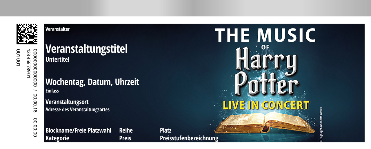 The Music of Harry Potter Live in Concert So. 31.12.2023 um 1800
